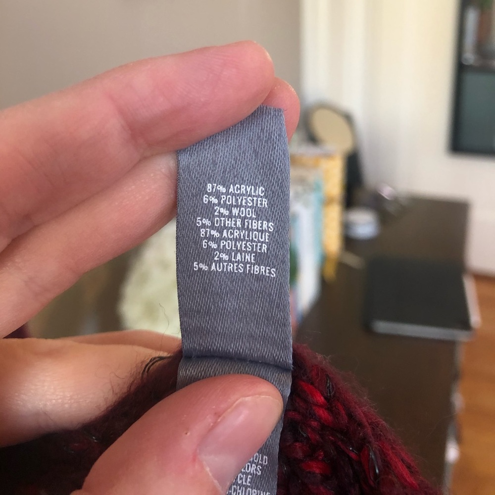 COZY Aerie Red Sweater Cardigan - Picture 5 of 5